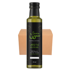 زيت زيتون بكر ممتاز – 12 عبوة × 250 مل (زجاج معتم)